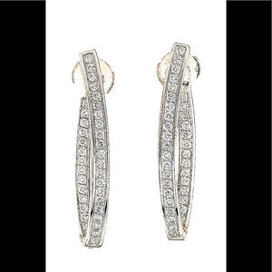FRENCH HOUSE OF TABBAH 18K DIAMOND EARRINGS